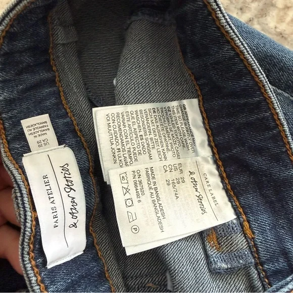 & Other Stories High Rise Flare Patch Pocket Jeans Medium Wash Size 29 - Picture 8 of 16